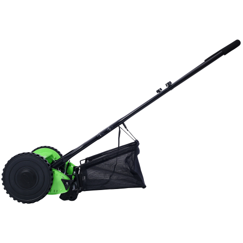 16-Inch 5-Blade Push Reel Lawn Mower with Grass Catcher, GREEN COLOR、、eastwooduniform
