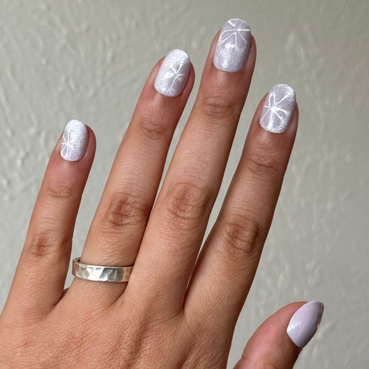 Lavender Blooms Velvet - Press-On | Extra Short | Round、mySite、solidvoid