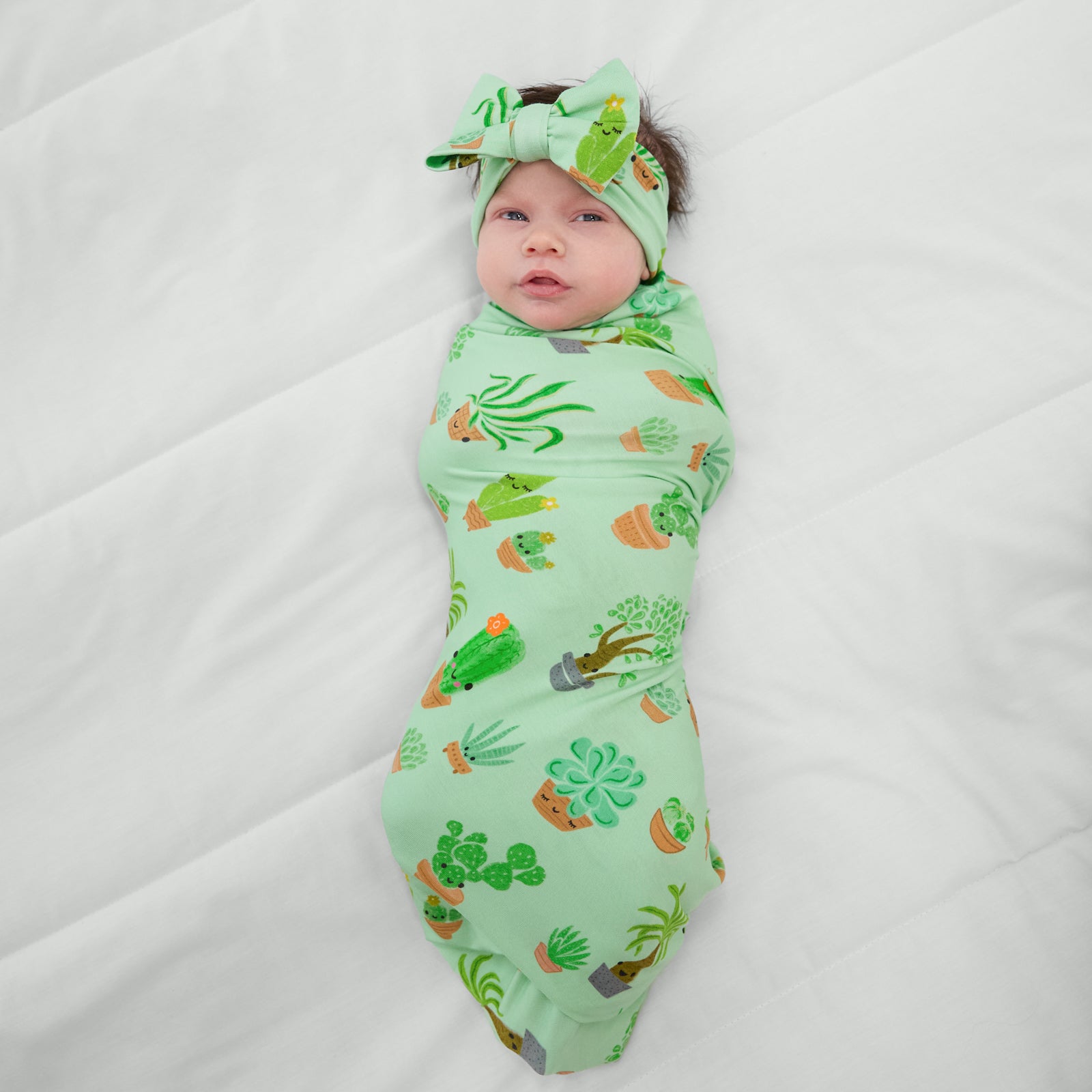  Succulent Love Swaddle & Luxe Bow Headband Set、mySite、layawaytickets