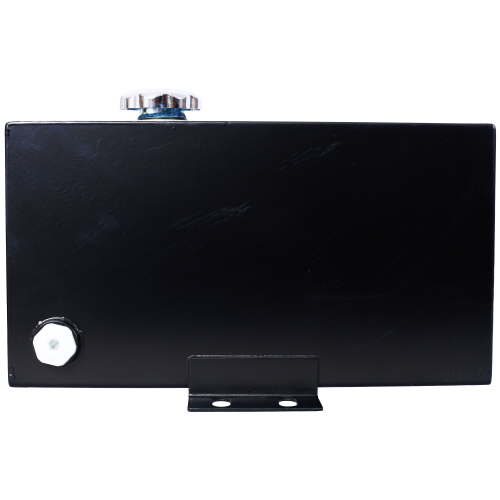 5 Gallon 14 Gauge Steel Hydraulic Fluid Reservoir Tank with Inlet 1-1/2" FNPT and Outlet 3/4" FNPT, Integral Mounting Foot On Each End, Black、、eastwooduniform