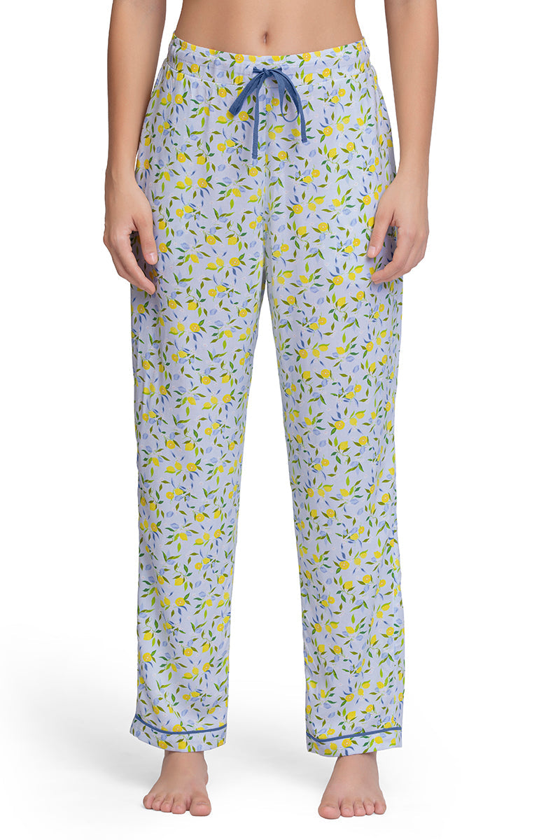  Full Length Pyjama Bottom - Lemon Leaf Pr、mySite、justintrudeaud