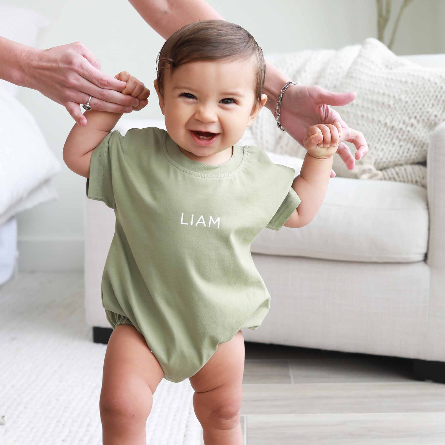  Personalized Short Sleeve Bubble Romper | Earthy Neutrals、mySite、layawaytickets