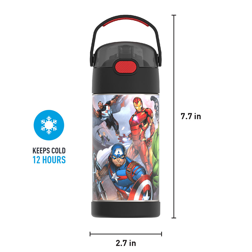 12oz FUNTAINER® WATER BOTTLE AVENGERS、mySite、noshort