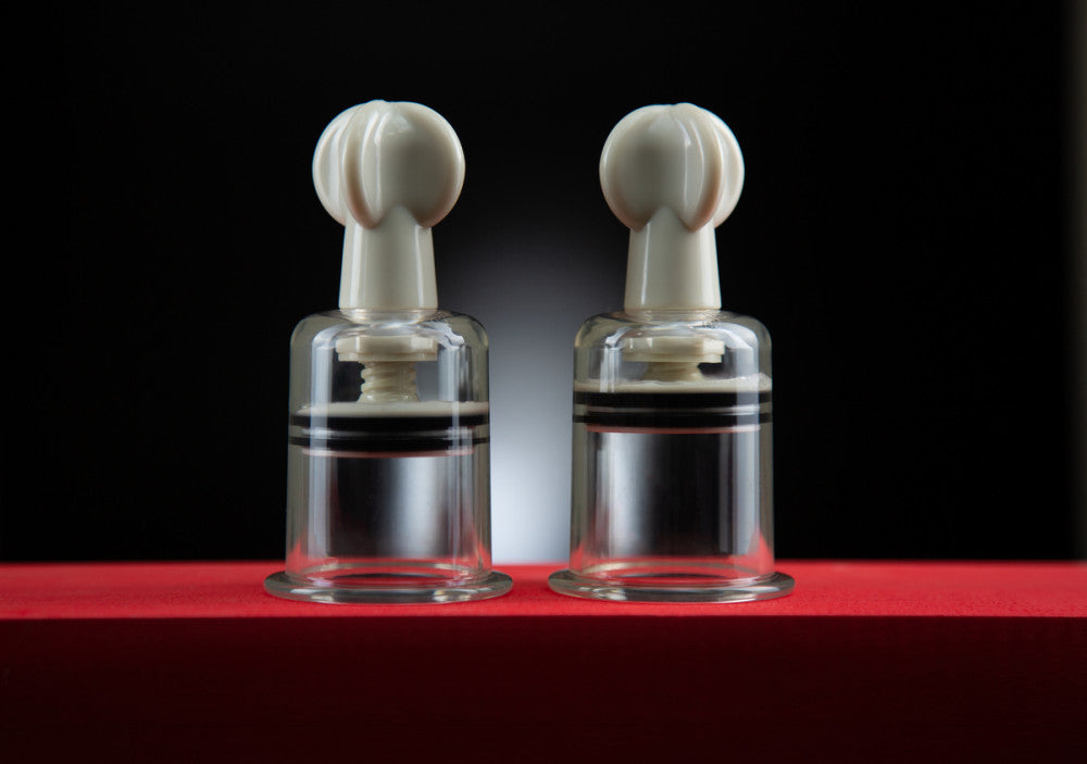 Temptasia By Blush® | Clit & Nipple Large Twist Suckers Set of 2 Clear Pump、mySite、bottomscart