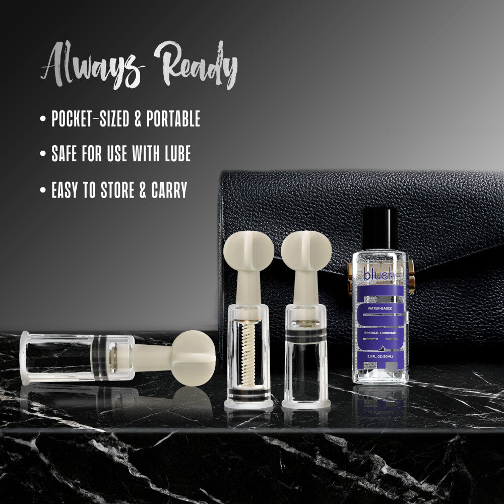 Temptasia By Blush® | Clit & Nipple Twist Suckers Set of 3 Clear Pump、mySite、bottomscart