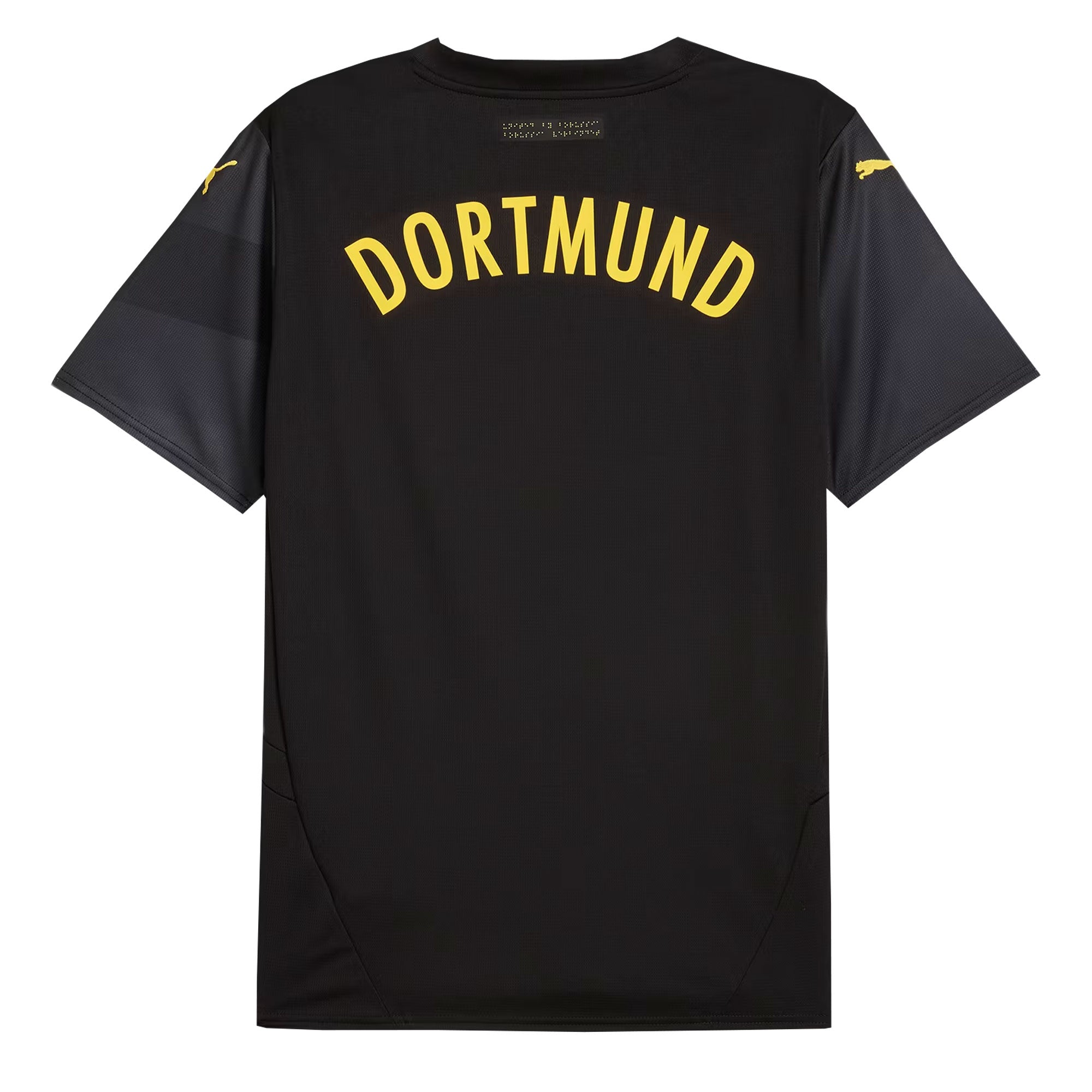 PUMA Men's Borussia Dortmund 2024/25 Away Jersey Black/Faster Yellow、mySite、noshort