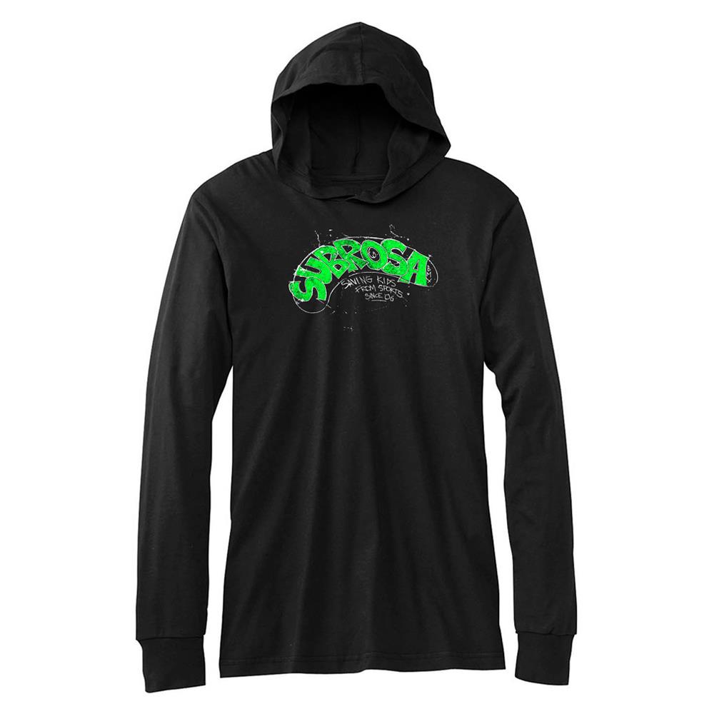  Subrosa For The Kids Hooded Long Sleeve T-shirt - Black、mySite、merchandisen
