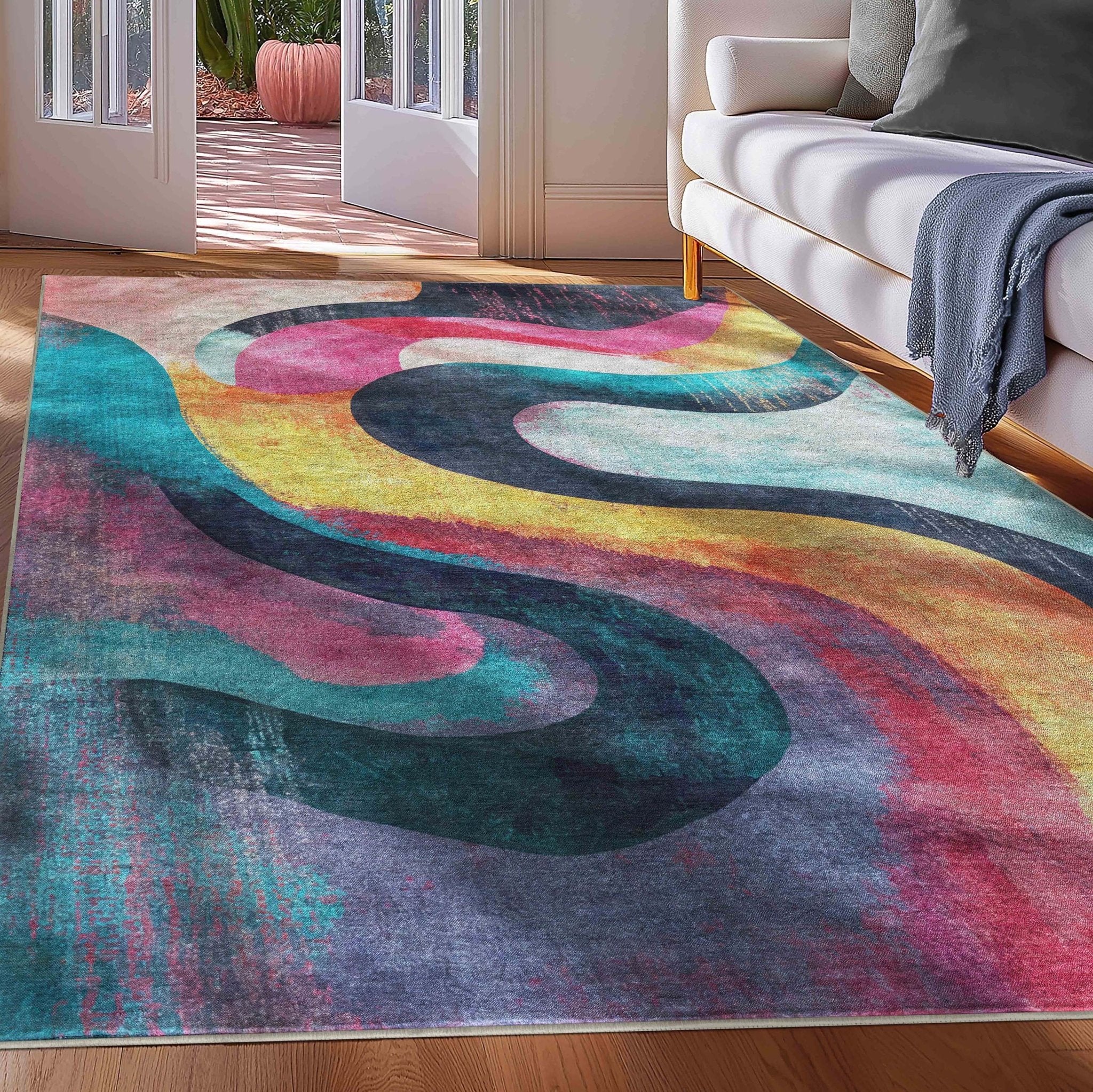 Apollo Couleurs Sans Fin – Timeless Multicolor Abstract Rug、mySite、gigharbornorthrealestate