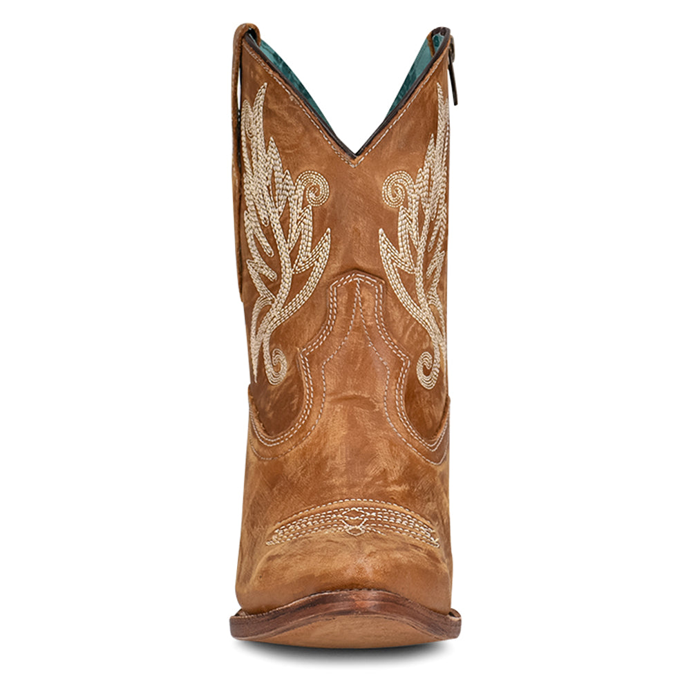 Golden Embroidered Snip Toe Cowboy Booties、mySite、gtrtttuynbv