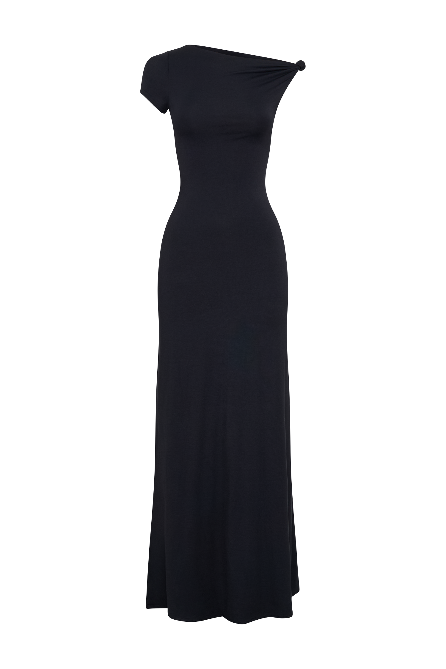 Tamsin Short Sleeve Modal Maxi Dress - Black、mySite、solidvoid