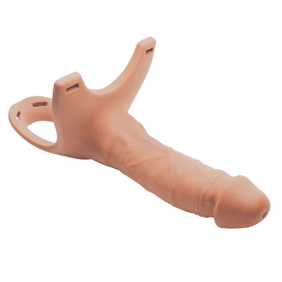 6 Inch Realistic Silicone Hollow Strap On Penis Extender and Ball Strap for Men by Size Matters、mySite、bottomscart