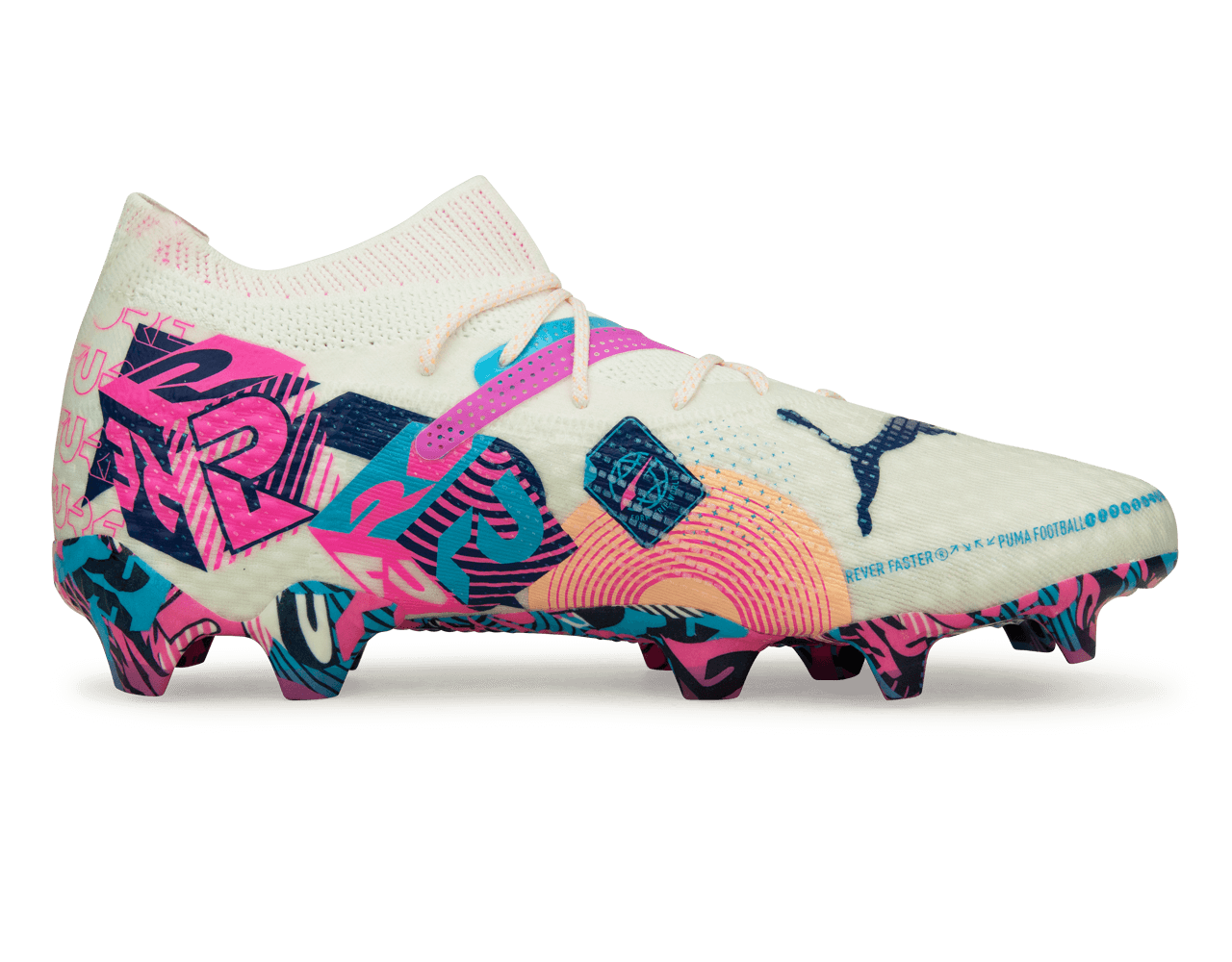 PUMA Men's Future 7 Ultimate Volume Up FG/AG White/Luminous Blue、mySite、bottomscart