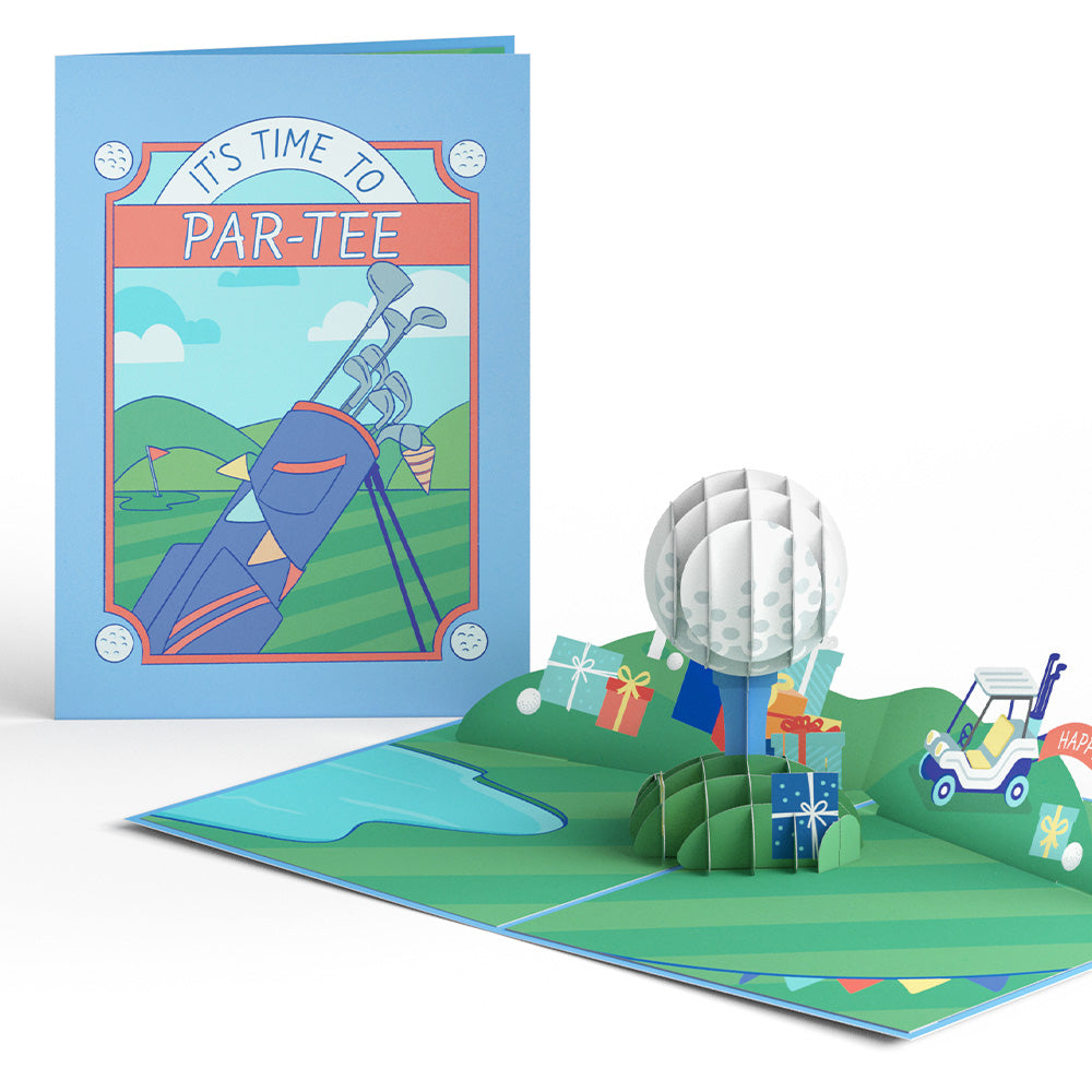 Time to Par-Tee Birthday Golf Pop-Up Card、mySite、solidvoid