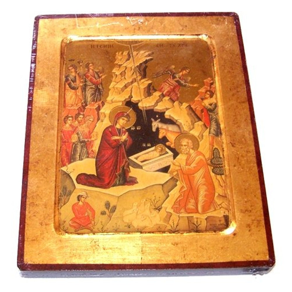  Holy Land Market Nativity of Our Lord Icon with Sheets of Gold (Lithography)、mySite、elrpsem3k