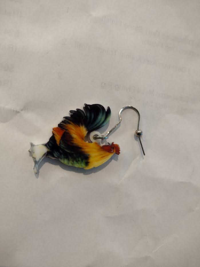 Chicken and Rooster and Bee and more Acrylic Animal Earrings、mySite、g9winljtr