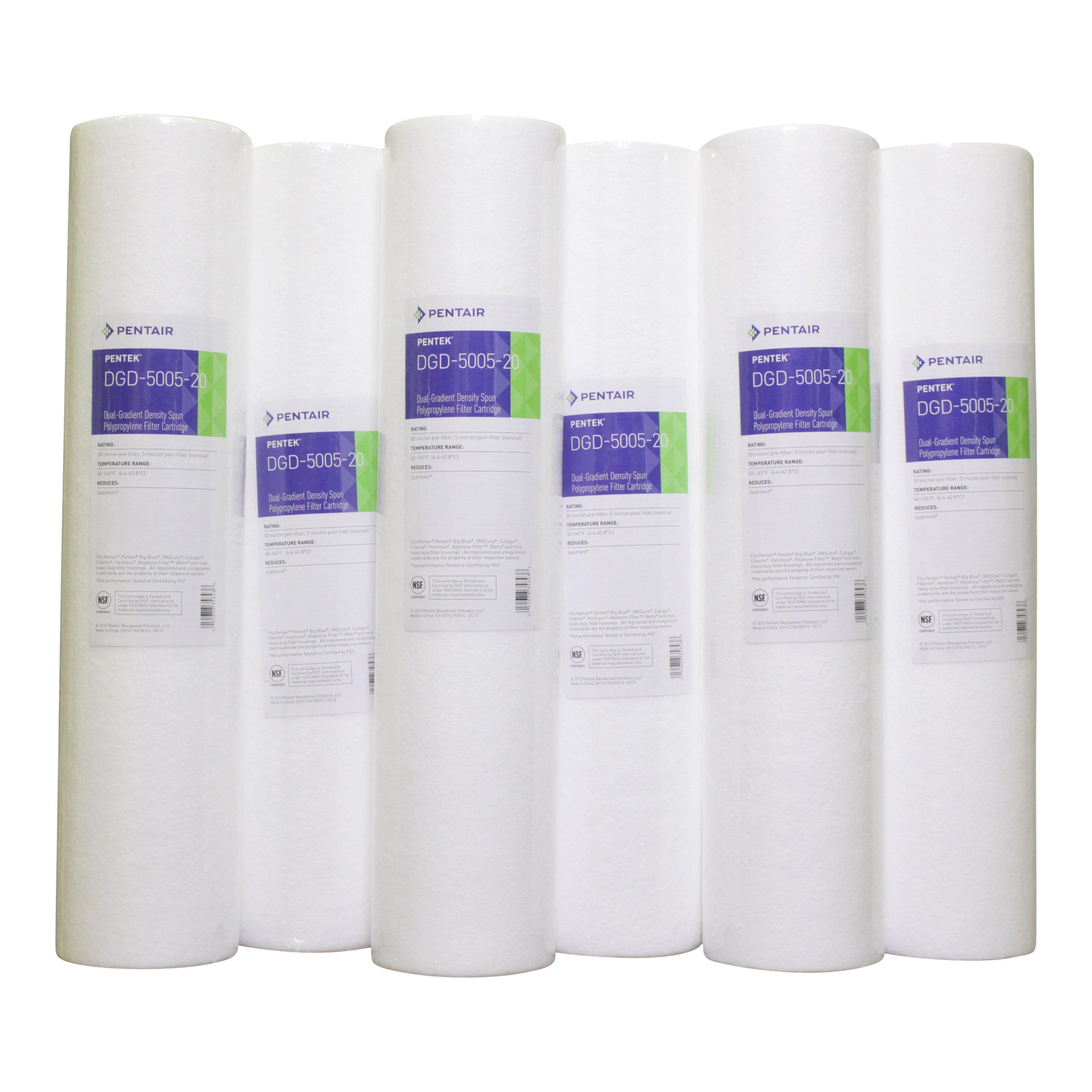 Pentair 20 BB Sediment DGD-5005 6 Pack 155358-43、mySite、noshort