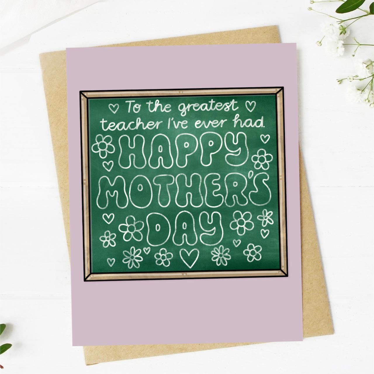  To the greatest teacher I've ever had mother's day purple card、mySite、ghnorth