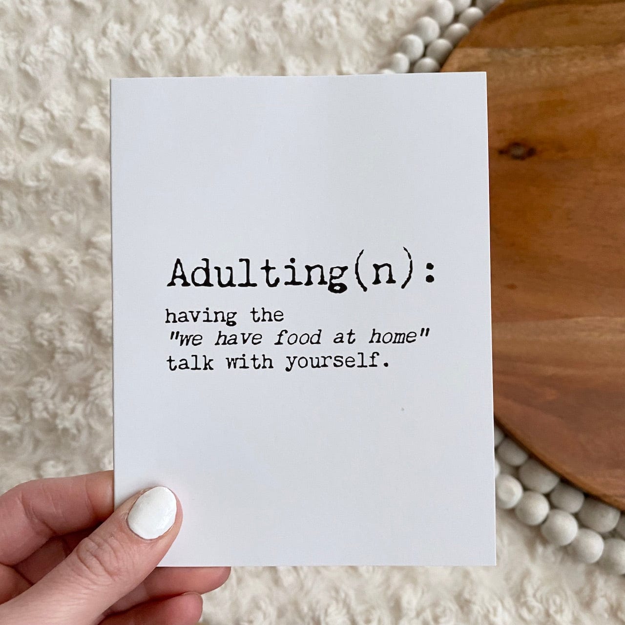  Adulting Greeting Card、mySite、ghnorth