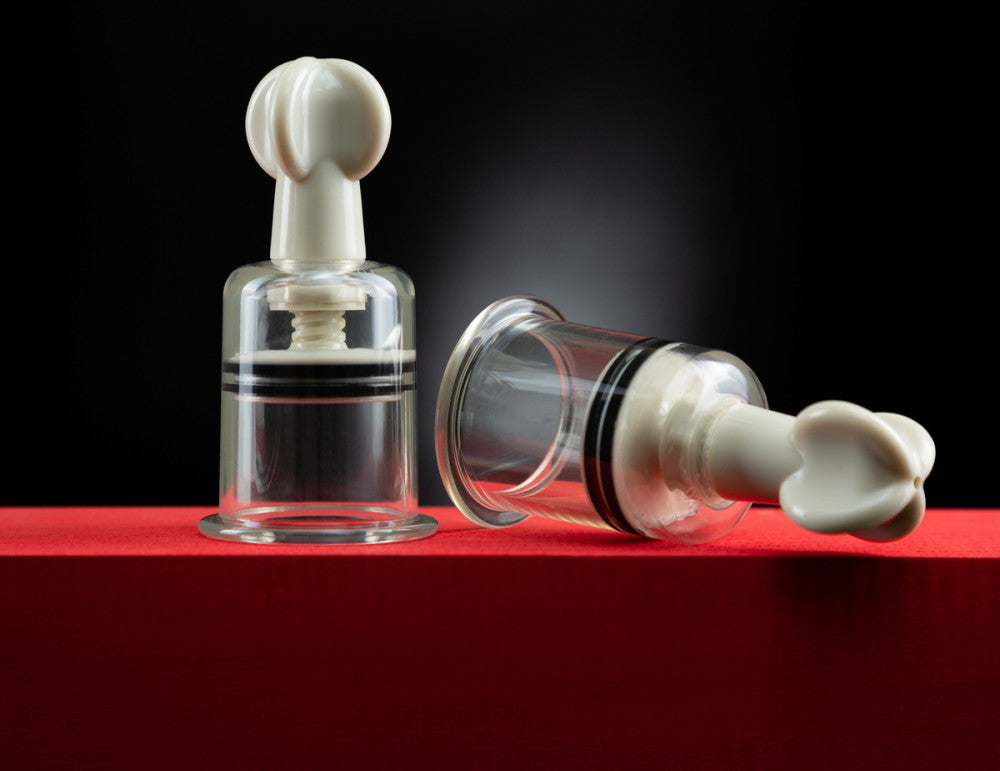 Temptasia By Blush® | Clit & Nipple Large Twist Suckers Set of 2 Clear Pump、mySite、bottomscart