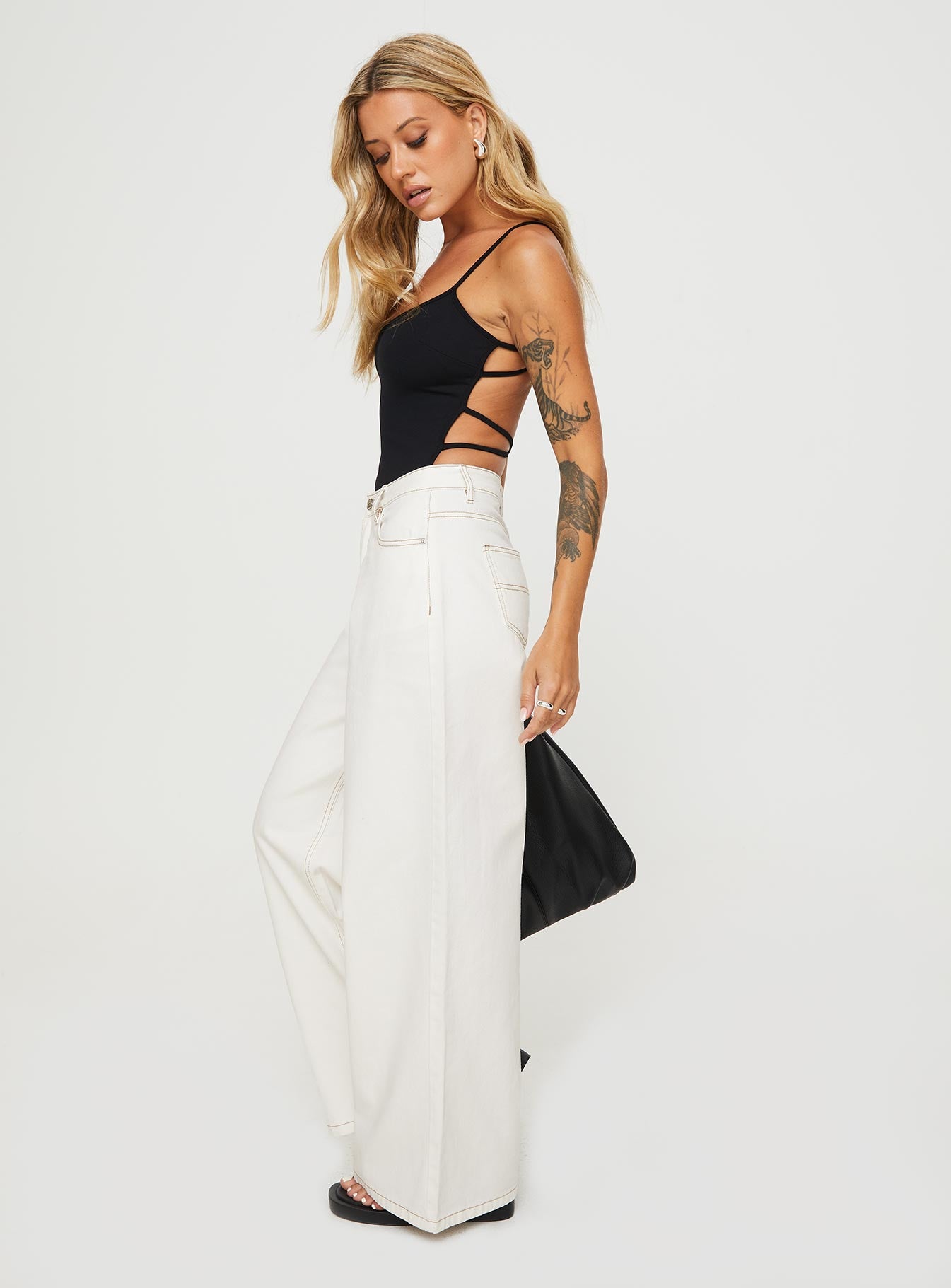 Naylor Wide Leg Jeans Cream、mySite、solidvoid