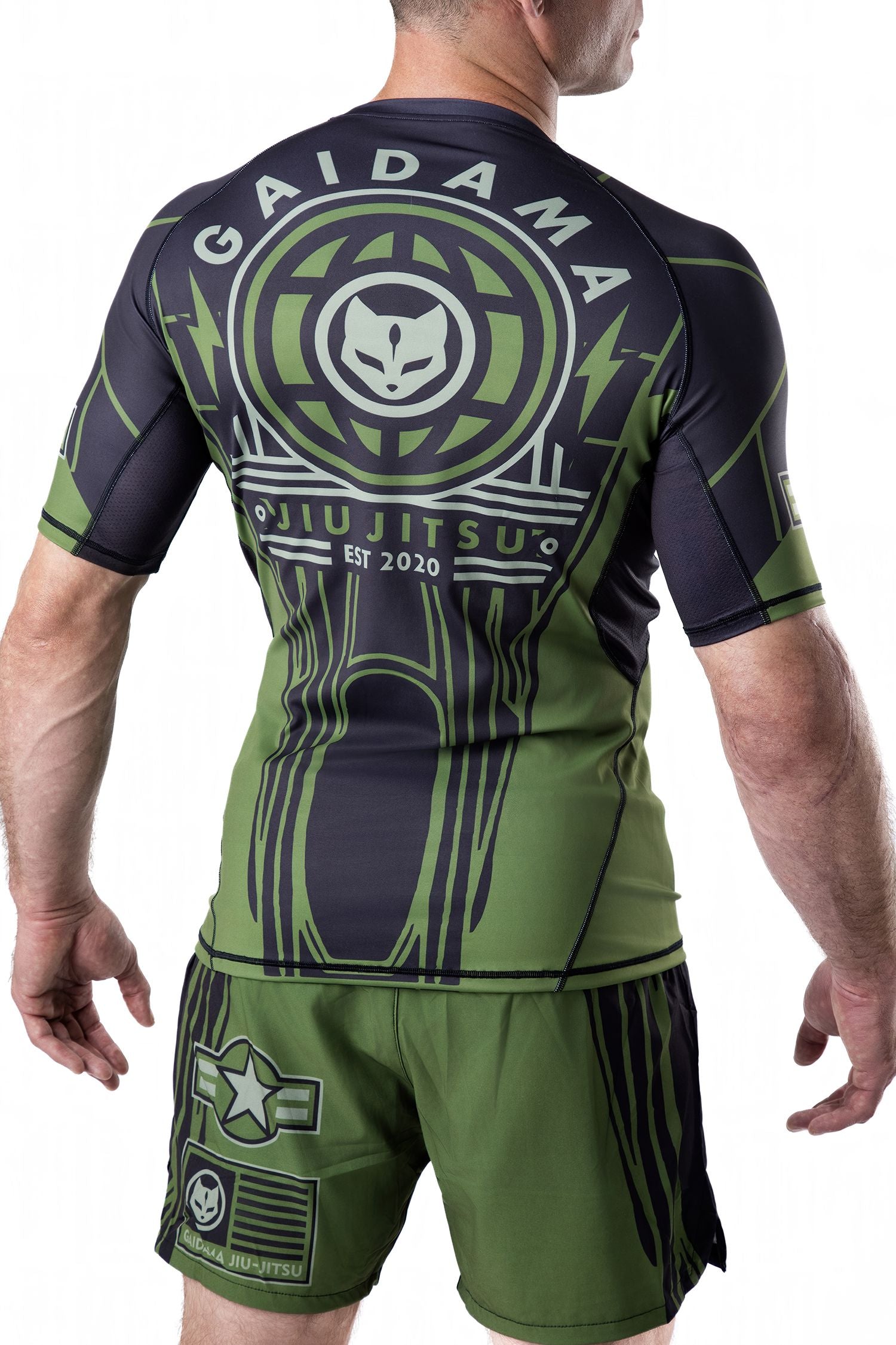 Men's Fighter Jett Jiu Jitsu Rashguard - Short Sleeve、mySite、gigharbornorthrealestate