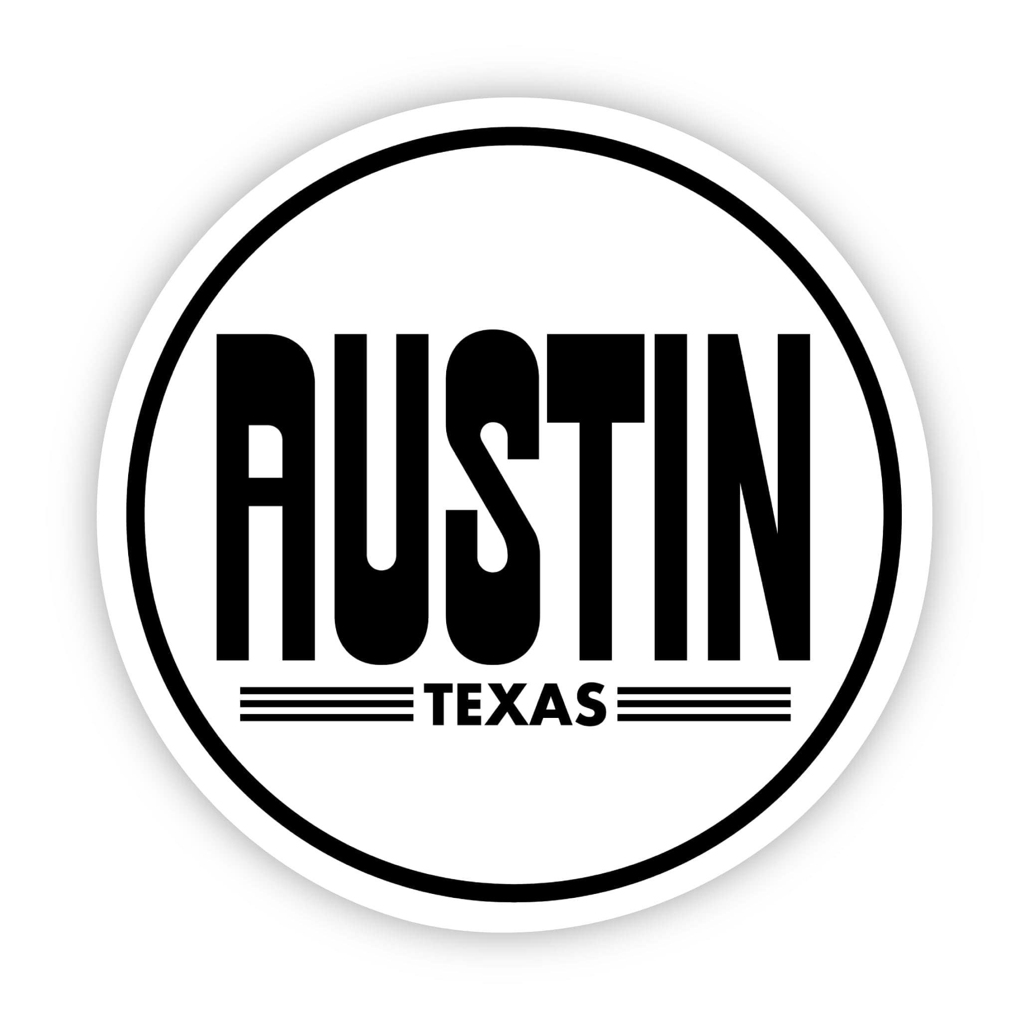  Austin Texas Badge Text Bold Sticker、mySite、ghnorth
