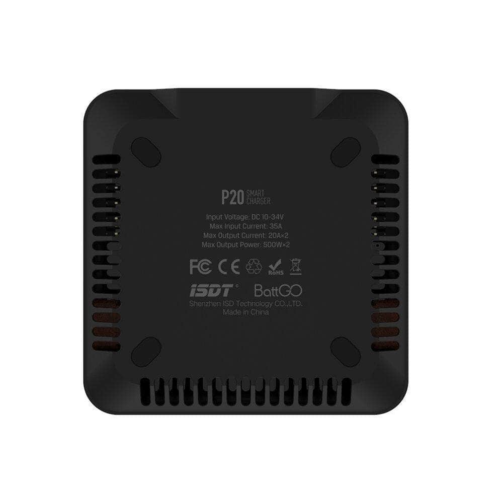  ISDT P20 1000W 40A 1-8S Dual Channel DC Smart Charger - Black、mySite、merchandisen