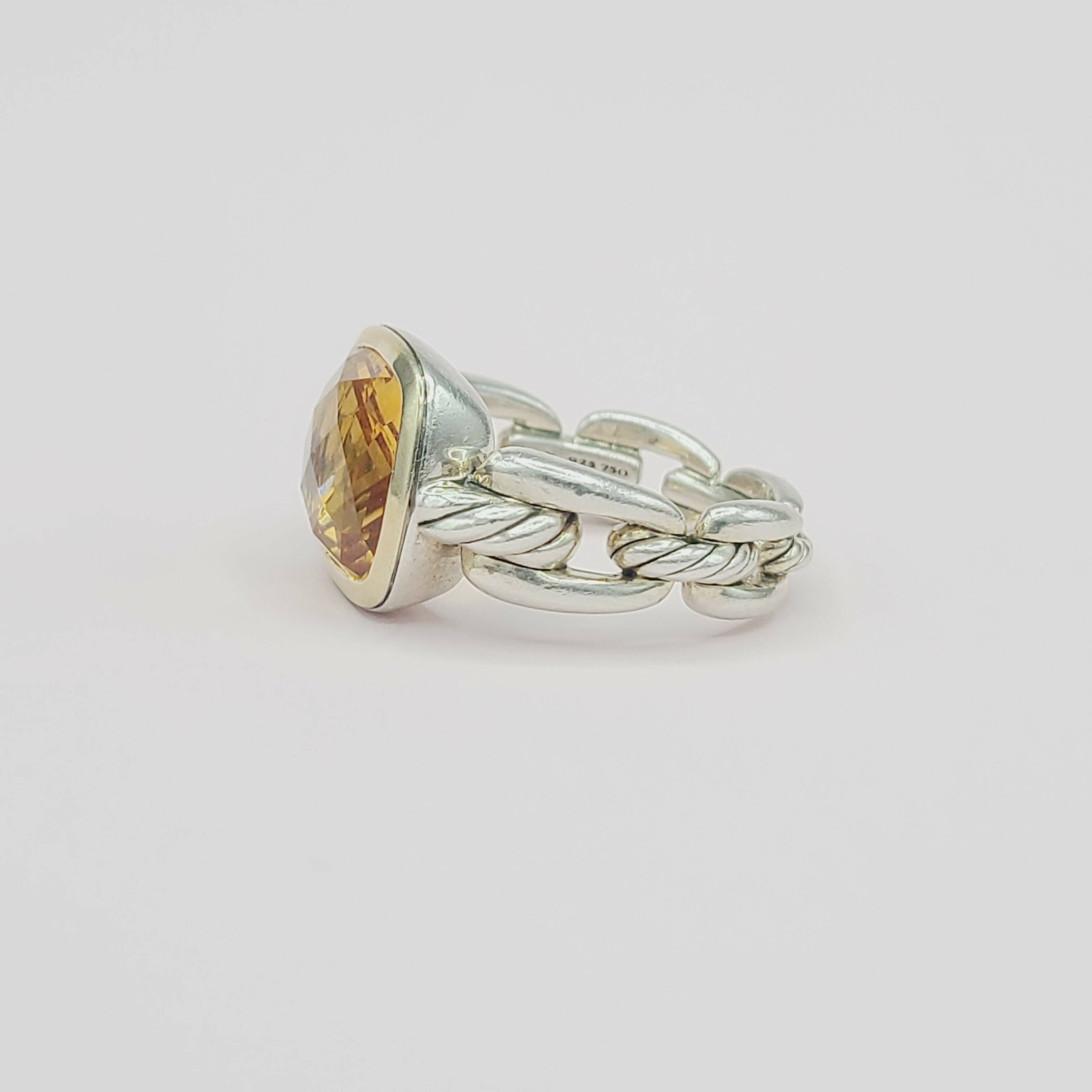 David Yurman Wellesley Link Ring 鈥?Citrine & Gold、mySite、hinf8tx79