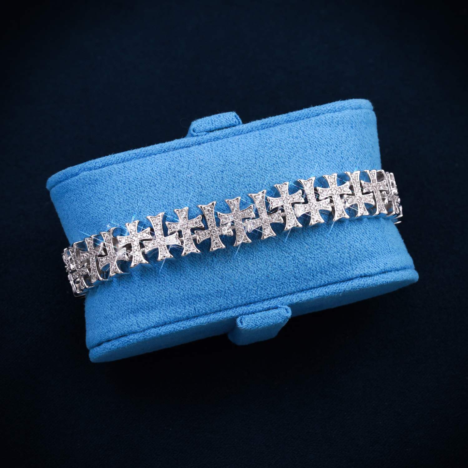 8MM VVS Cross Link Bracelet 14K Gold、mySite、hinf8tx79