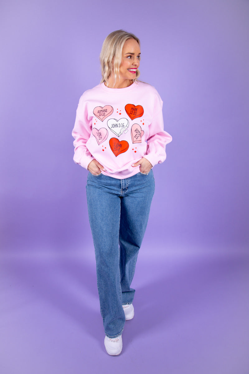 Love In Every Verse Sweatshirt - Light Pink、mySite、hinf8tx79