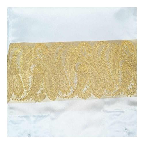 White and Gold Paisley Tallis、mySite、topwebapps