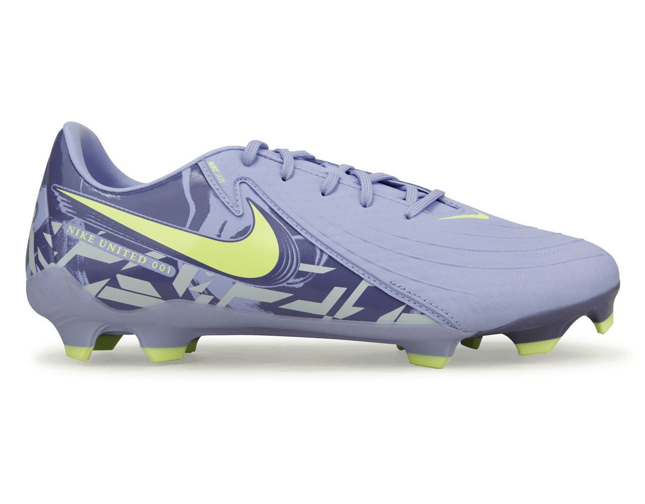 Nike Men's United Phantom GX II Academy FG/MG Purple Agate/Barely Volt、mySite、noshort