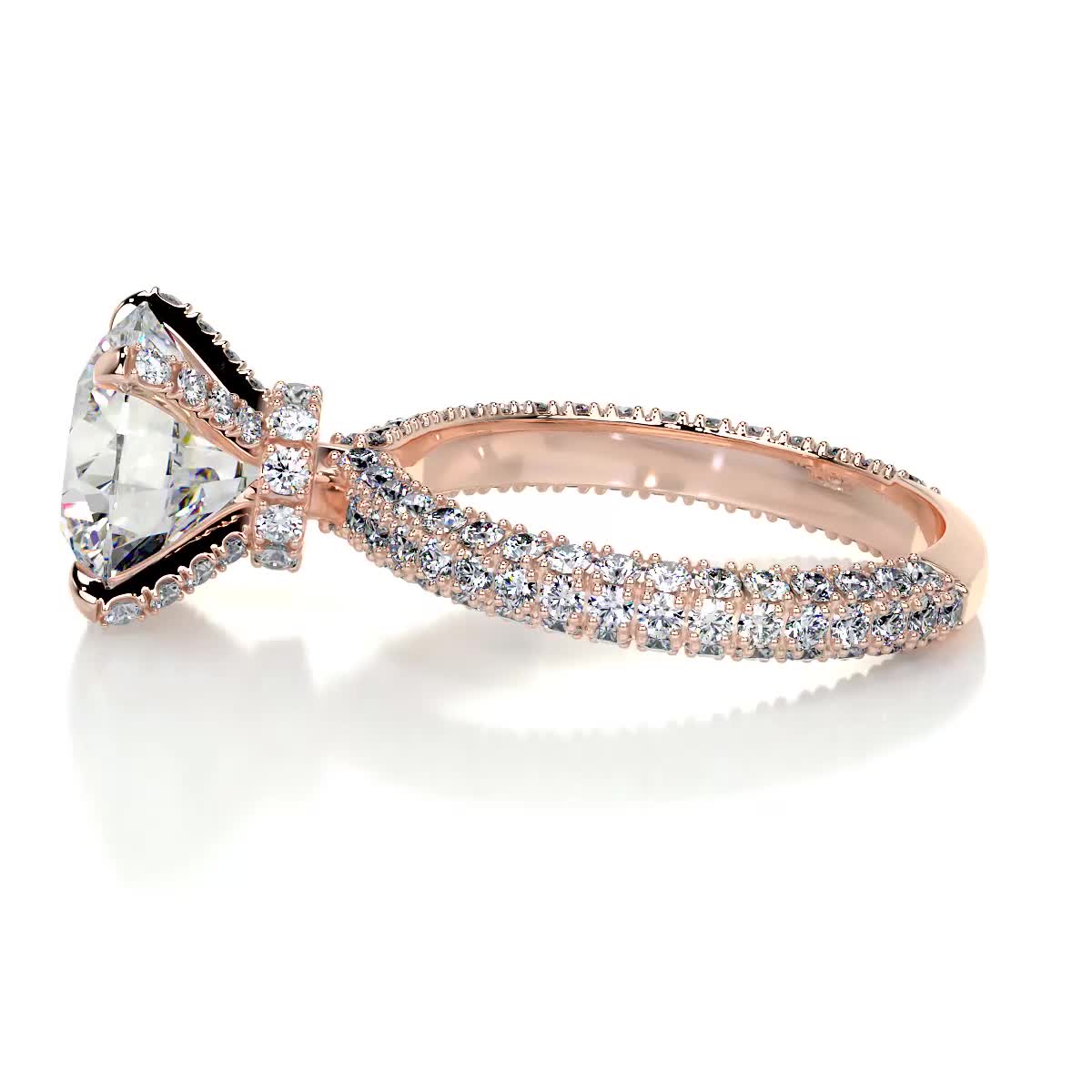 Milly Moissanite & Diamond Ring -14K Rose Gold、mySite、hinf8tx79