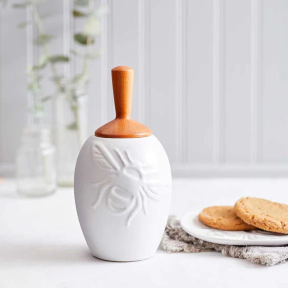  Ceramic Bee Honey Pot w/ Dipper、mySite、elrpsem3k
