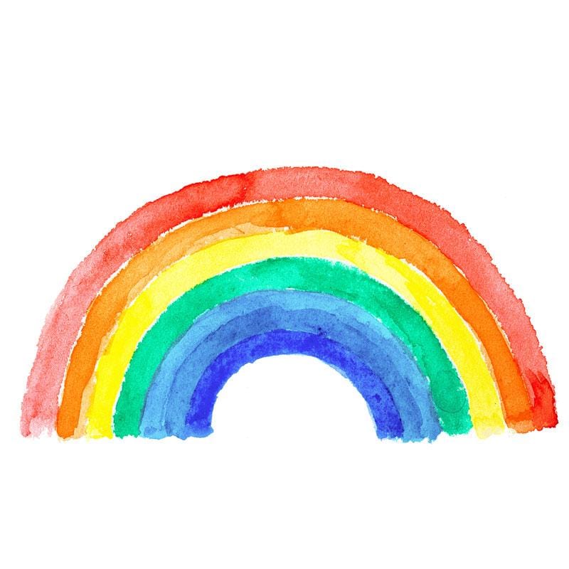  Vinyl Sticker - Watercolor Rainbow、mySite、ghnorth