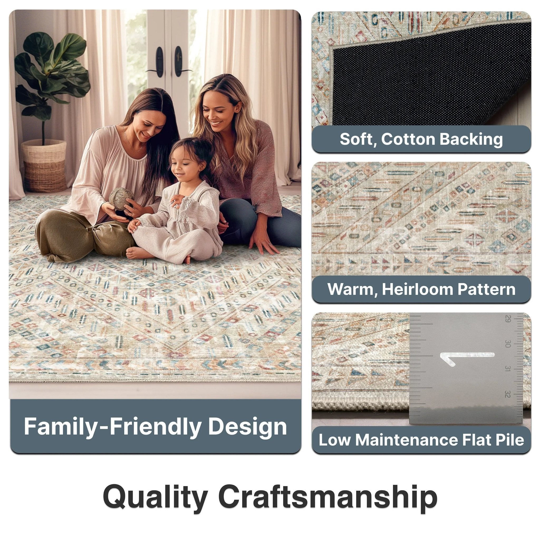 Anya Vintage Tribal Chevron Ivory Flat-Weave Rug、mySite、gigharbornorthrealestate