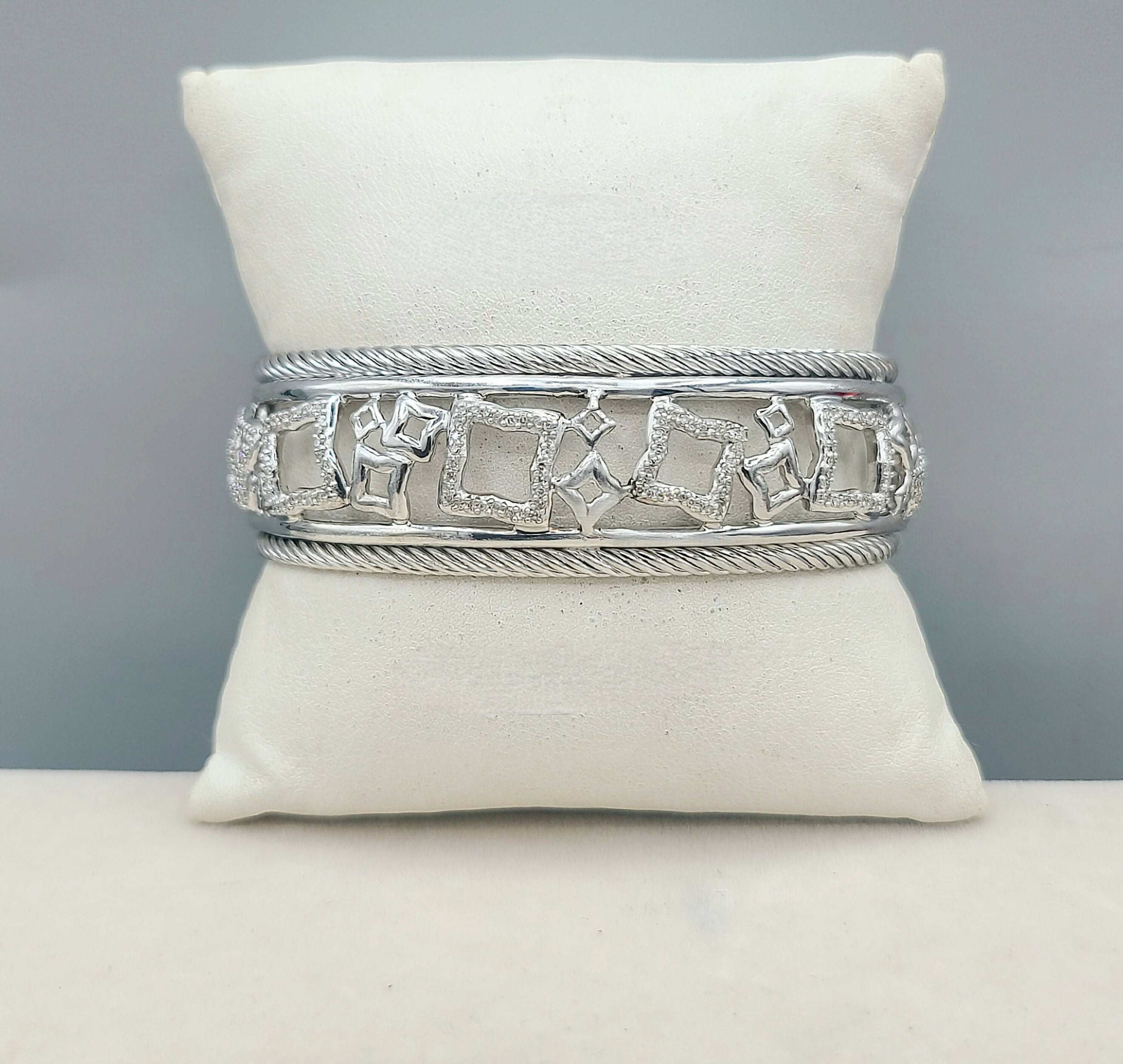 David Yurman Quatrefoil Tapestry Bracelet with Pav茅 Diamonds、mySite、hinf8tx79