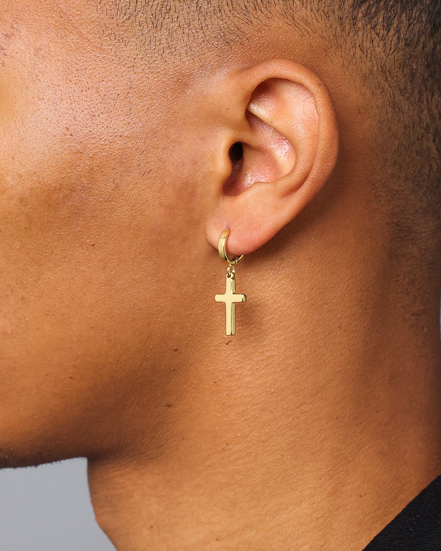 Saint Morta Mini Cross Earring Gold、mySite、zt4zffjzw