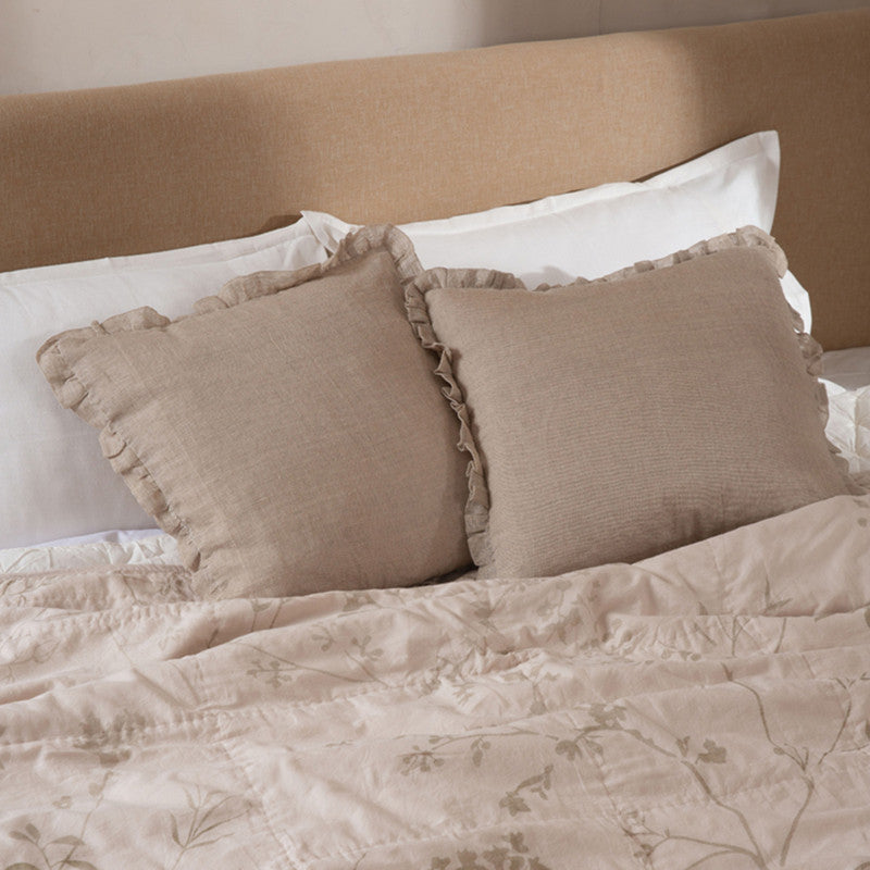 Linen Cushion Cover | Beige | 45 x 45 cm、mySite、camillekostekn