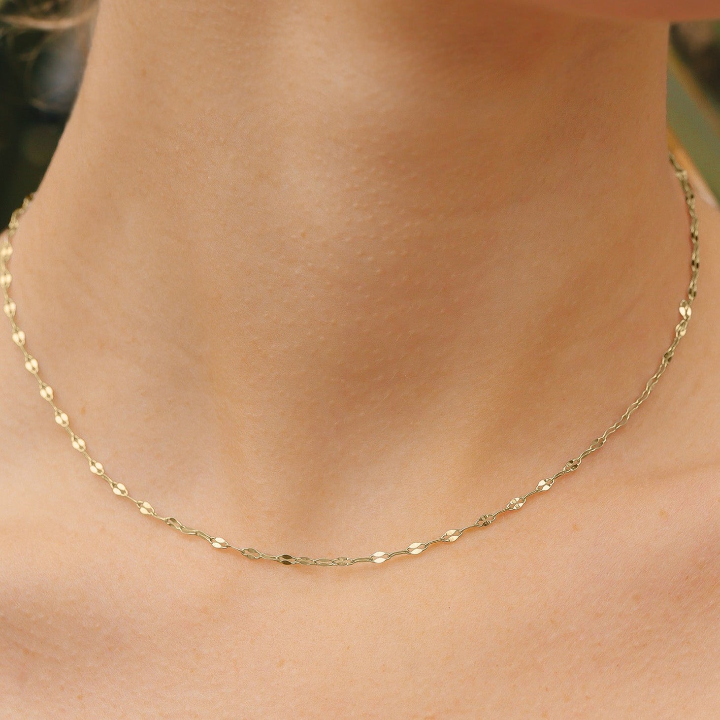18K Gold PVD Stainless Steel Lip Chain Necklace / CHN9954、mySite、dreamappss