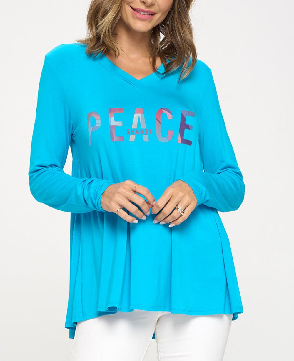 Tranquility Tunic Top with Peace, Shanti Inspirational Design、mySite、topwebapps
