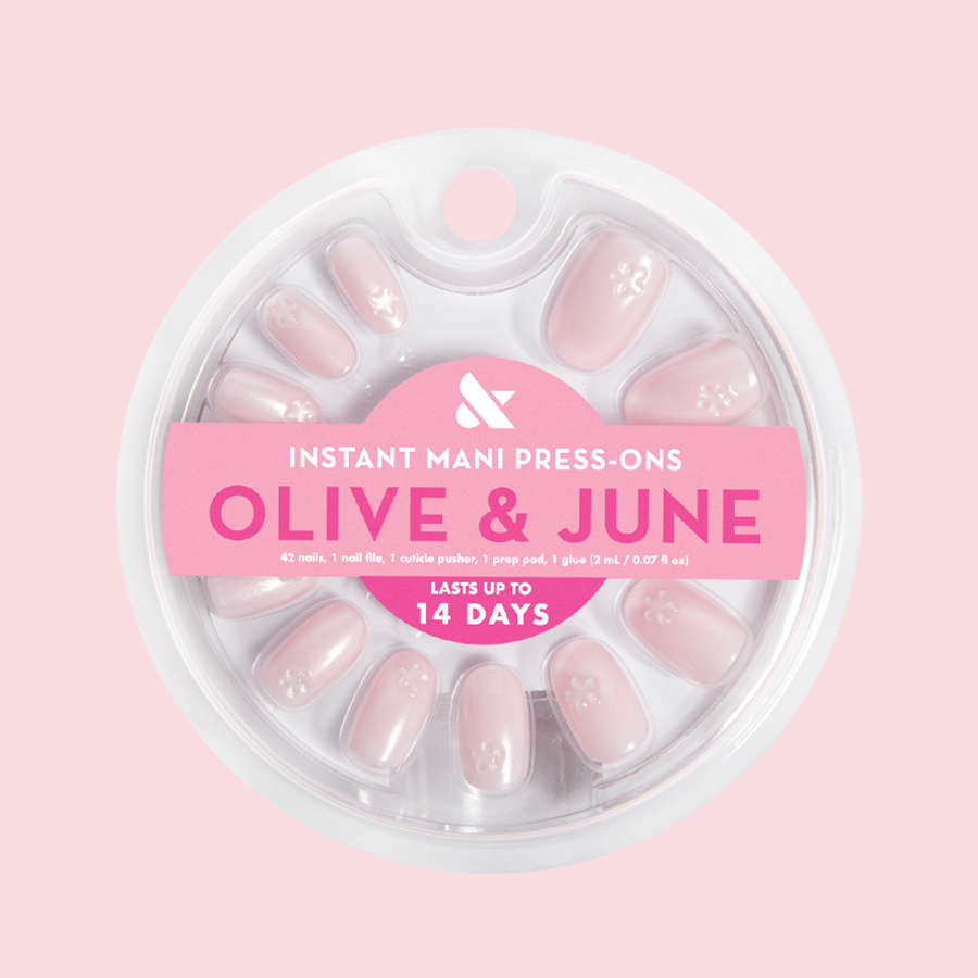 Puffy Floral Metallic - Press-On | Short | Round、mySite、solidvoid