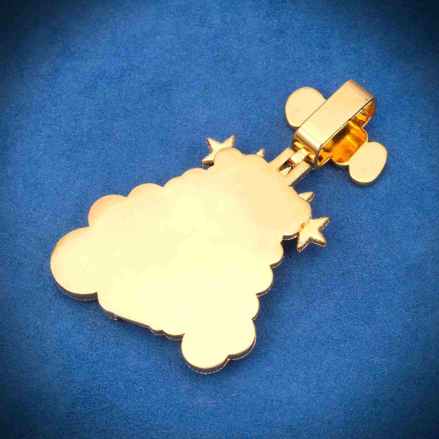 Custom Moissanite 3D Cartoon Pendant 14K Gold、mySite、hinf8tx79