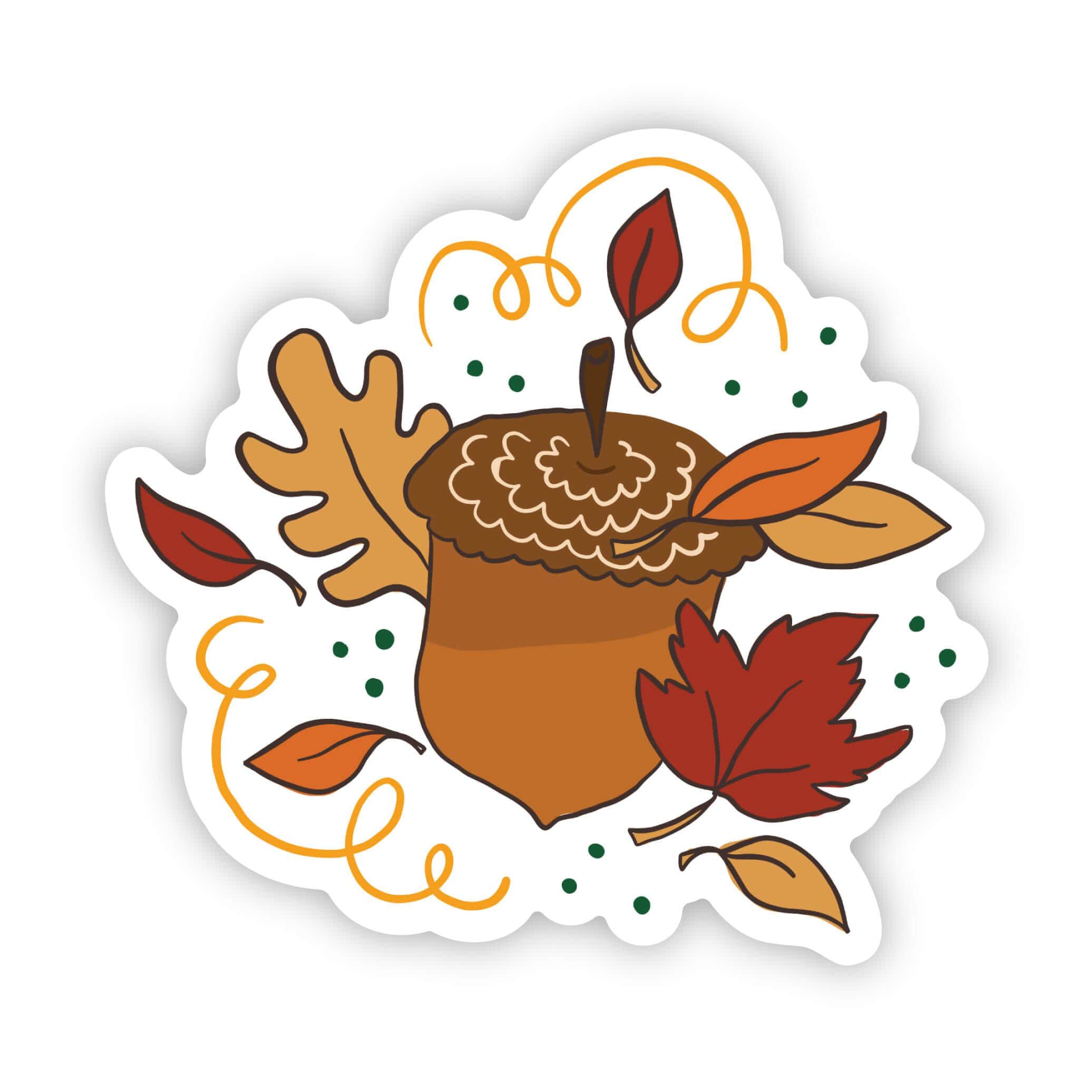  Acorns & Leaves Sticker、mySite、ghnorth