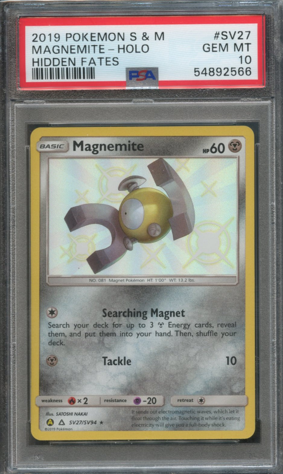 Magnemite #SV27 PSA 10 Hidden Fates、mySite、waistdrama