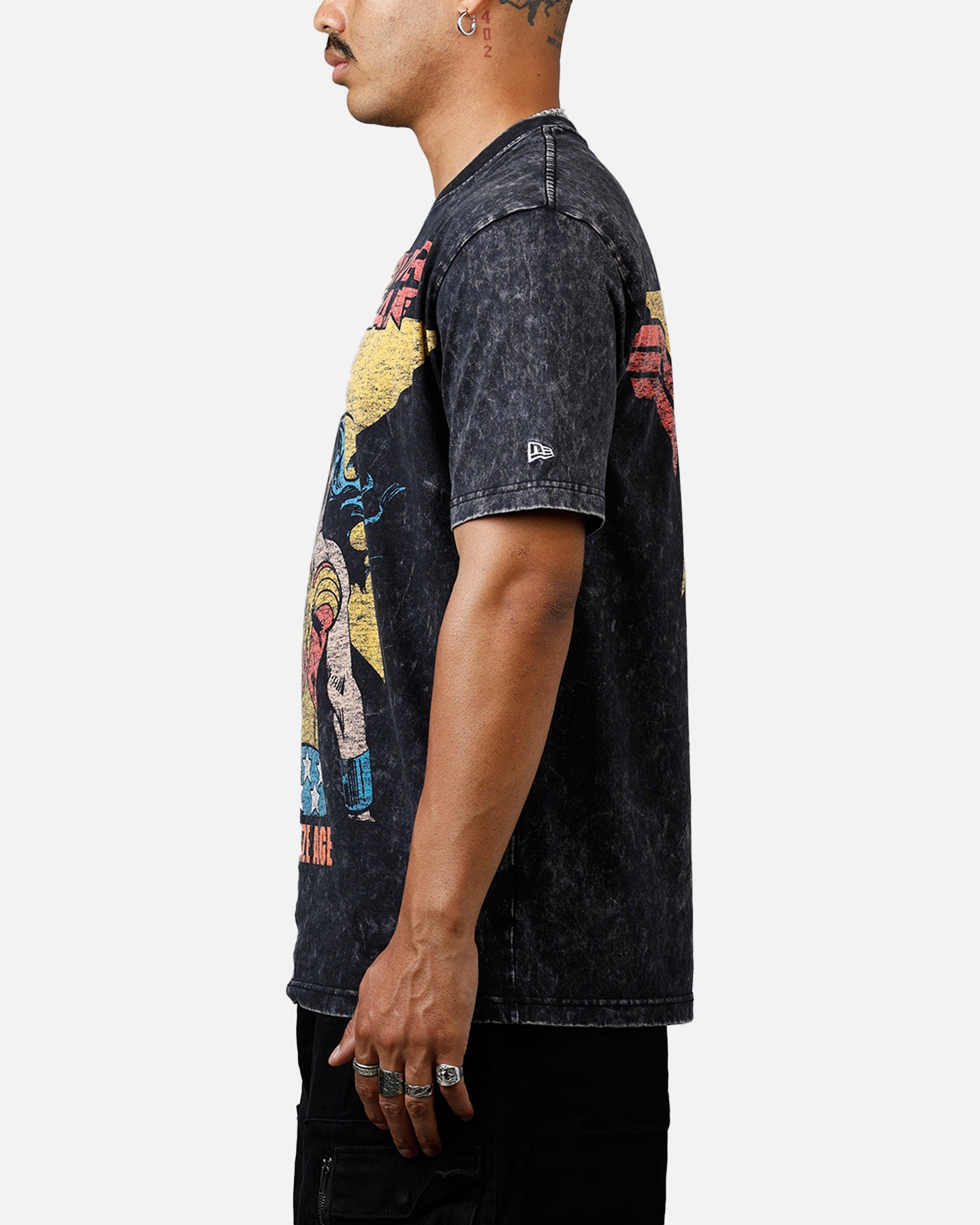 New Era X DC Wonder Women T-Shirt Washed Black、mySite、zt4zffjzw