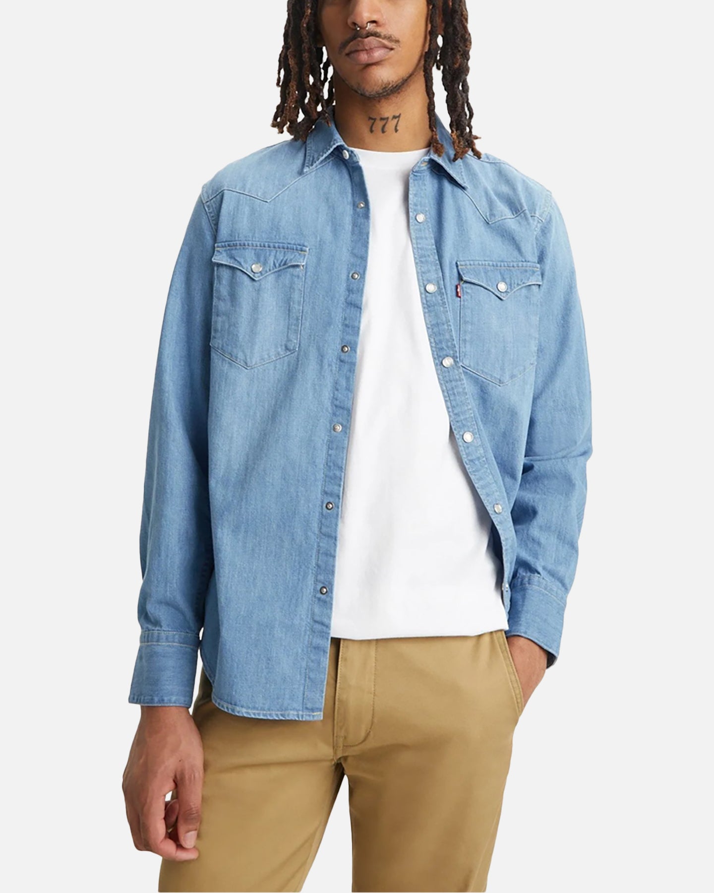 Levi Strauss And Co Barstow Western Standard Denim Button Up Shirt Blue、mySite、zt4zffjzw