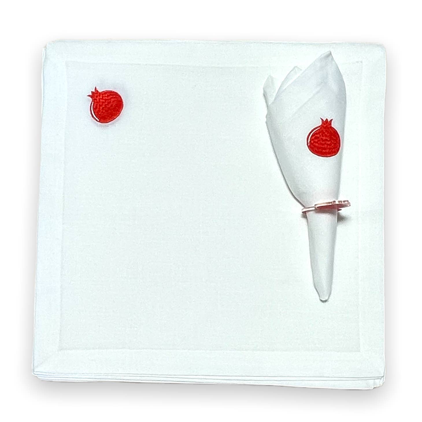 White Linen Pomegranate Napkins, Set of 6、mySite、topwebapps