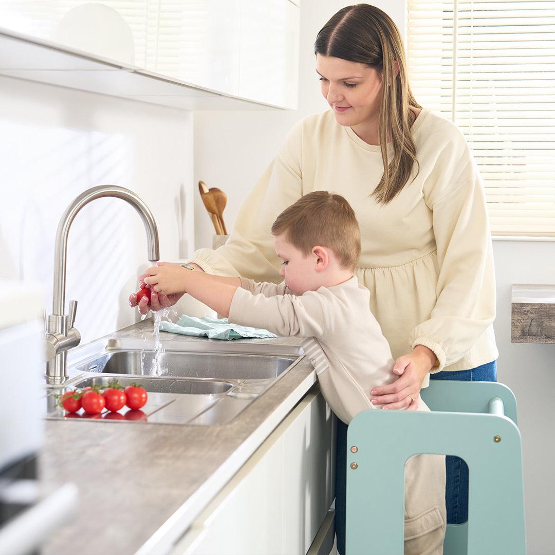  Tutti Bambini Helping Hands Montessori Toddler Learning Tower - Ocean Stone、mySite、merchandisen