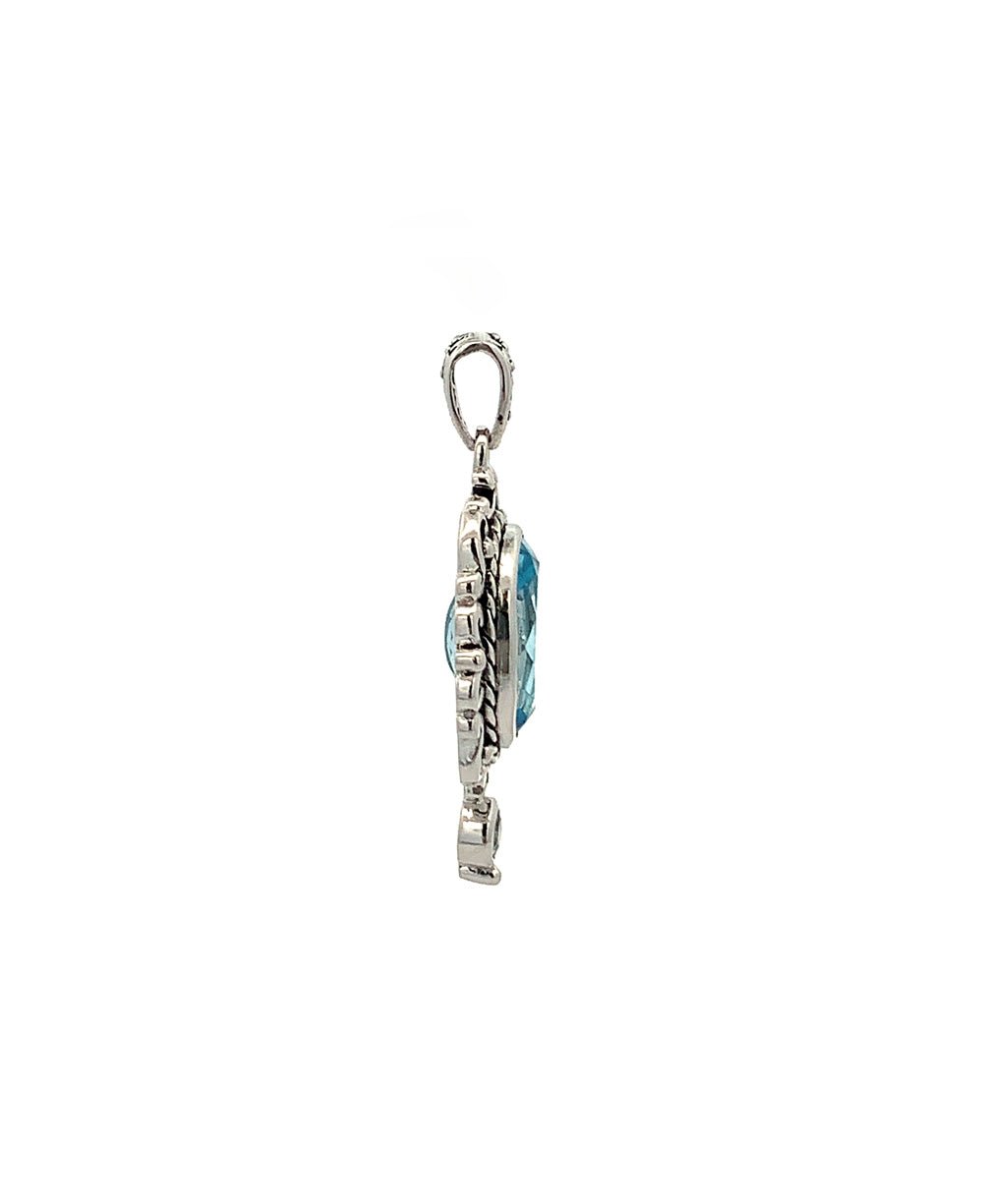 Sterling Silver Blue Topaz Pendant、mySite、topwebapps